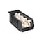 Global Industrial Hang & Stack Storage Bin, Plastic, Black, 4 in H 269688BK - alternate 4